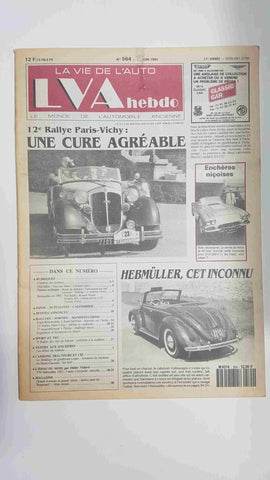 Revista, Magazine: La Vie de l'Auto LVA Hebdo num 564, juin 1992 - 122 Rallye Paris Vichy