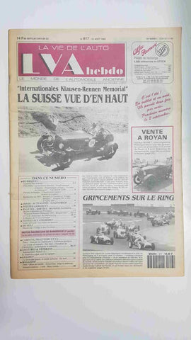 Revista, Magazine: La Vie de l'Auto LVA Hebdo num 617, 19 aout 1993 - Internationales Klausen Rennen Memorial