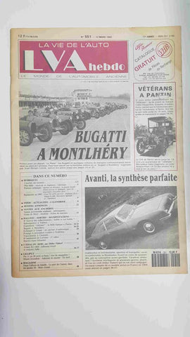 Revista, Magazine: La Vie de l'Auto LVA Hebdo num 551, 12 mars 1992 - Bugatti a montlhery