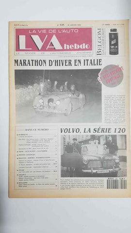 Revista, Magazine: La Vie de l'Auto LVA Hebdo num 545, 30 janvier 1992 - Marathon d'hiver en Italie