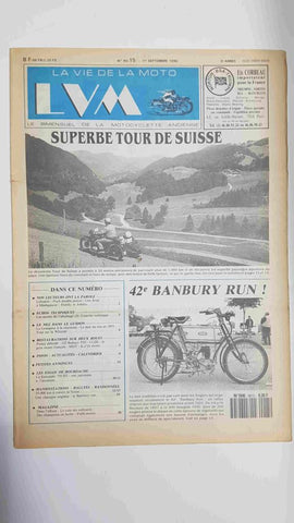 La vie de la moto  LVM numero 90/15 1er septembre 1990 - Superbe Tour de Suisse