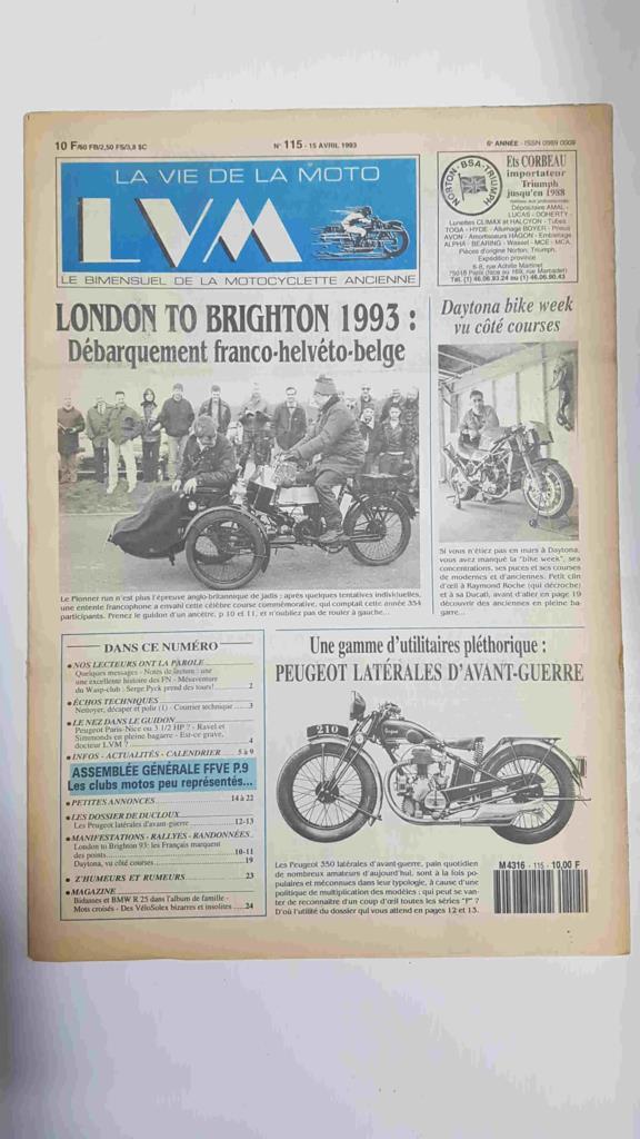 La vie de la moto  LVM numero 115, 15 avril 1993 - London to Brighton 1993