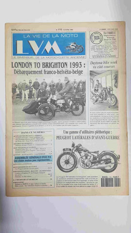 La vie de la moto  LVM numero 115, 15 avril 1993 - London to Brighton 1993