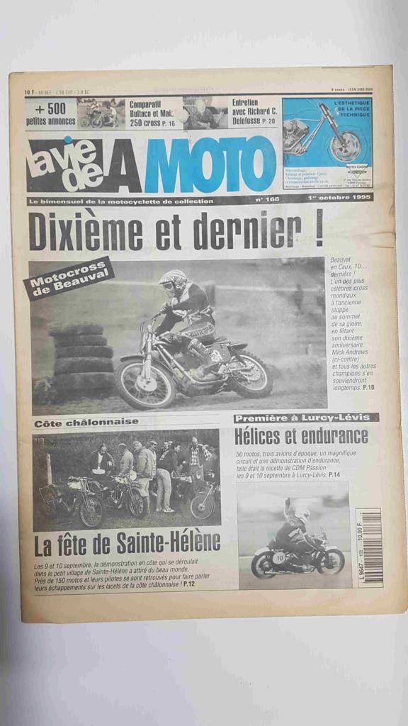 LA VIE DE LA MOTO, Numero 168: 1er octobre 1995 - Dixieme et dernier