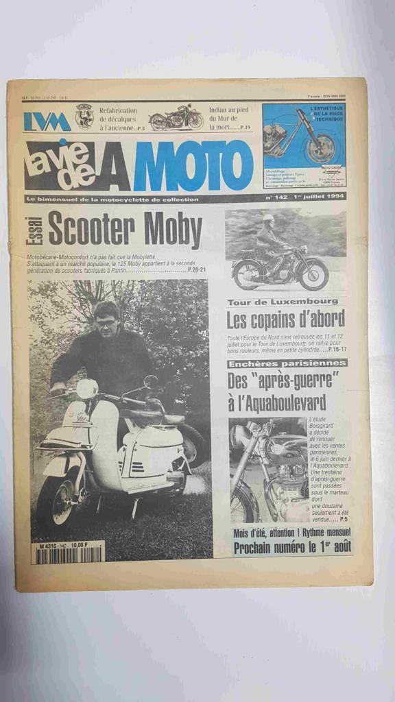 LA VIE DE LA MOTO, Numero 142: 1er juillet 1994 - Scooter Moby