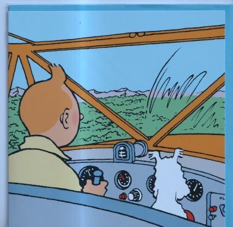 Tintin: Postal AVIONES modelo 3