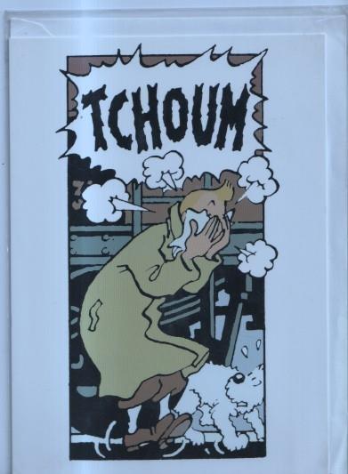 Tintin: Postal D'apres l'album Au Pays de l'Or Noir
