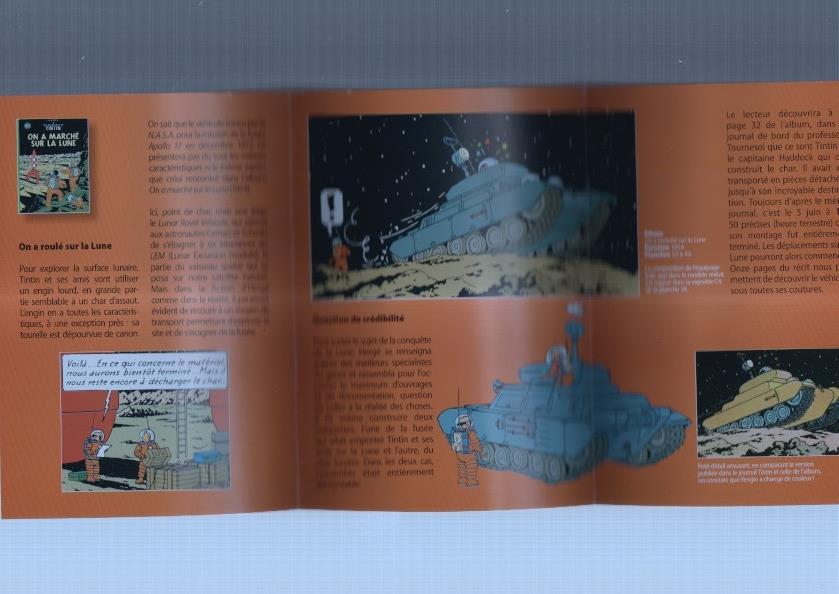 Tintin: Triptico propaganda Le char lunaire On a marche sur la lune 1954