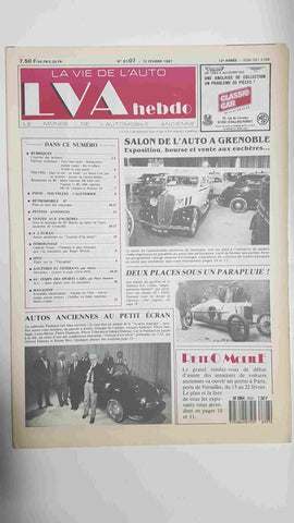 Revista, Magazine: La Vie de l'Auto LVA Hebdo num 87/07, 12 février 1987 - Salon de l'auto a Grenoble