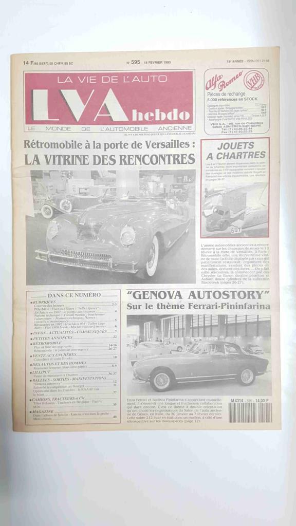 Revista, Magazine: La Vie de l'Auto LVA Hebdo num 595, 18 fevrier 1993 - Retromobile a la porte de Versailles
