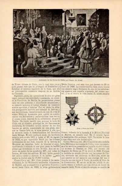 LAMINA V16701: Juramento de las Cortes de Cadiz por Casado de Alisal