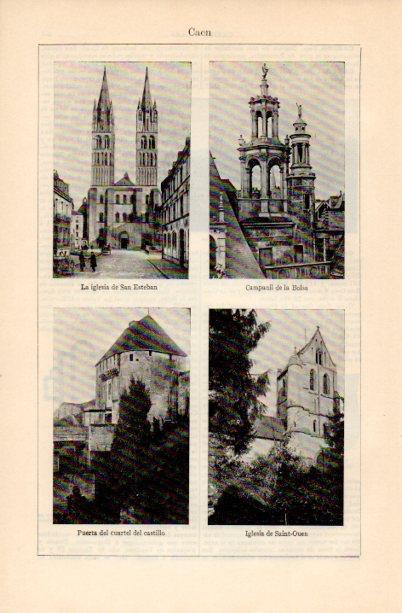 LAMINA V16703: Vistas de Caen, Francia