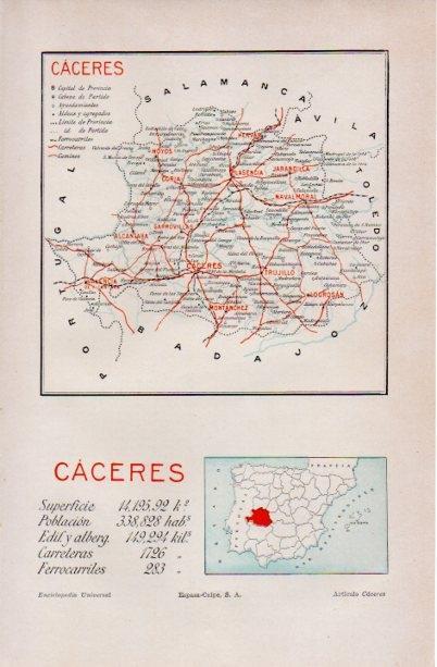 LAMINA V16679: Mapa de Caceres, España