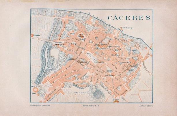 LAMINA V16680: Plano de Caceres, España