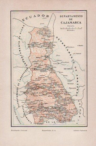 LAMINA V16732: Mapa del departamento de Cajamarca
