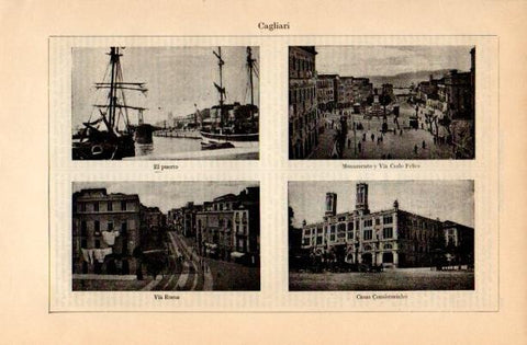 LAMINA V16715: Vistas de Cagliari, Italia