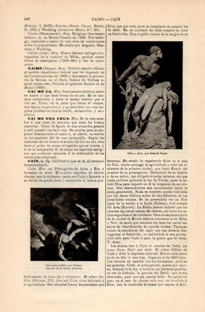 LAMINA V16719: Cain mata a Abel por Ticiano