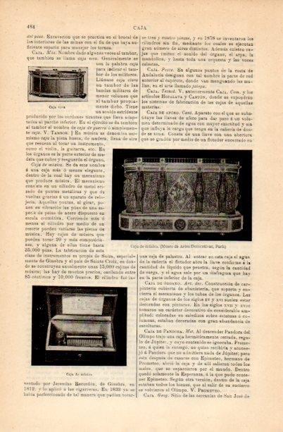 LAMINA V16730: Cajas de musica