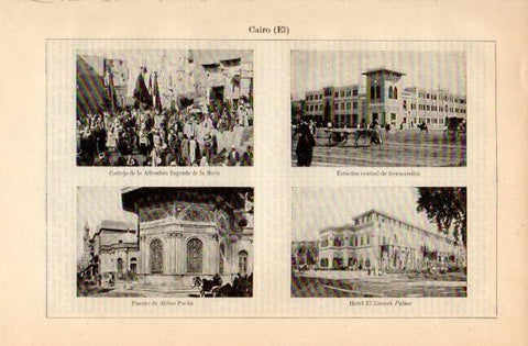 LAMINA V16724: Vistas varias de El Cairo