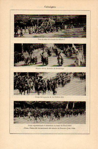 LAMINA V16635: Fotografias del cincuentenario del reinado de Francisco Jose en 1908