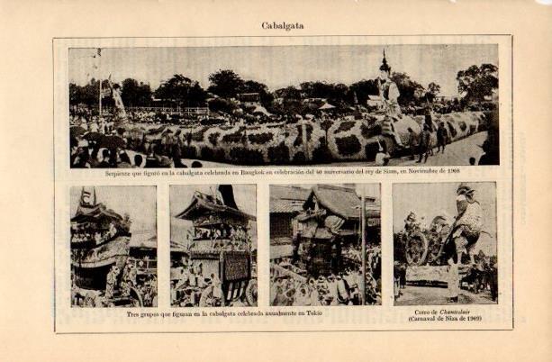 LAMINA V16636: Cabalgata del 40 aniversario del rey de Siam en 1908