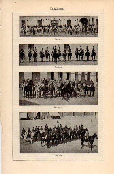 LAMINA V16637: Caballeria: lanceros husares dragones y cazadores