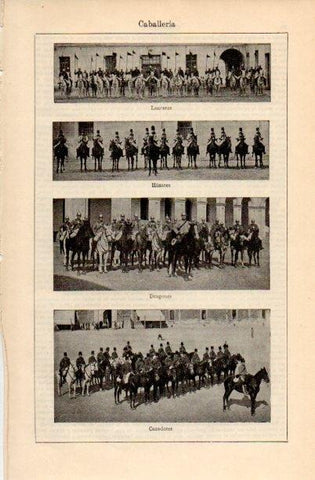 LAMINA V16637: Caballeria: lanceros husares dragones y cazadores