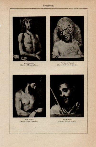 LAMINA V16618: Ecce-homo por Mantegna Civitali y Ticiano
