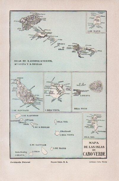 LAMINA V16667: Mapa de las Islas de Cabo Verde