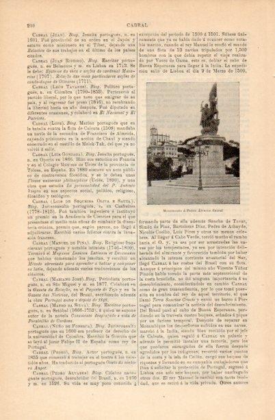 LAMINA V16670: Monumento a Pedro Alvarez Cabral