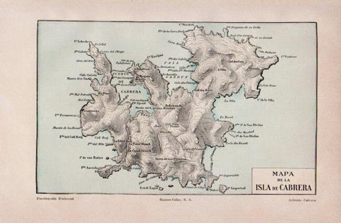 LAMINA V16672: Mapa de la isla de Cabrera