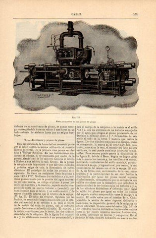 LAMINA V16658: Prensa de plomo