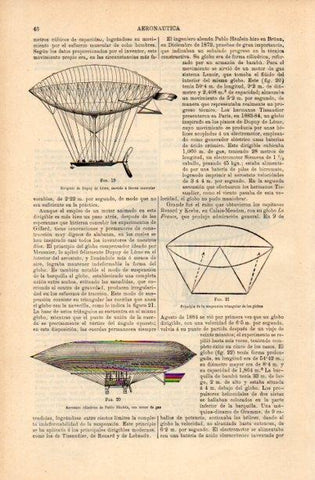 LAMINA V16847: Aerostato cilindrico de Pablo Hanlein