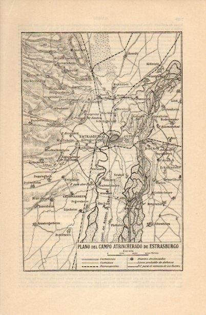 LAMINA V16829: Plano de campo atrincherado de Estrasburgo