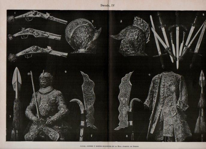LAMINA V16878: Armas, arneses y objetos de la Real Armeria de Dresde