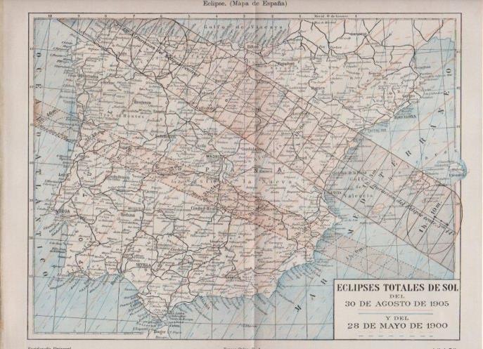 LAMINA V16880: Eclipse mapa de España