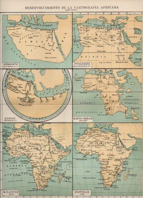 LAMINA V16865: Mapa del Desenvolvimiento de la cartografia africana