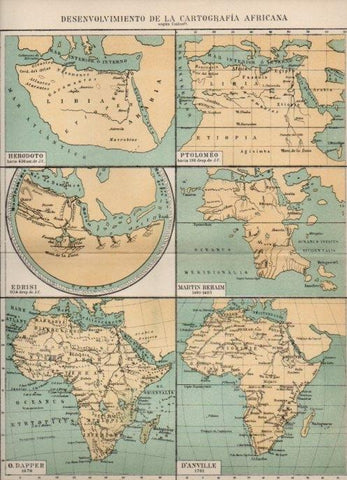 LAMINA V16865: Mapa del Desenvolvimiento de la cartografia africana