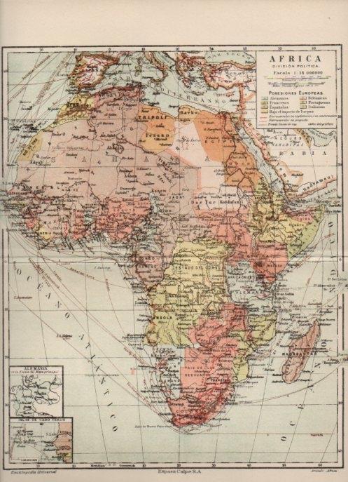 LAMINA V16867: Mapa Division politica de Africa
