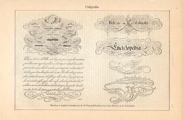 LAMINA V16771: Muestras y rasgueos trazados por R. Stirling