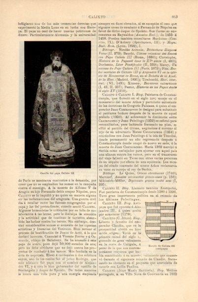 LAMINA V16773: Escudo y casulla del papa Calixto III