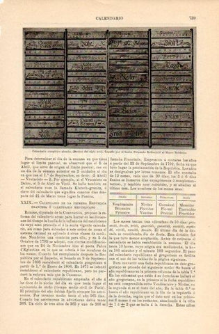 LAMINA V16767: Calendario cinergetico aleman