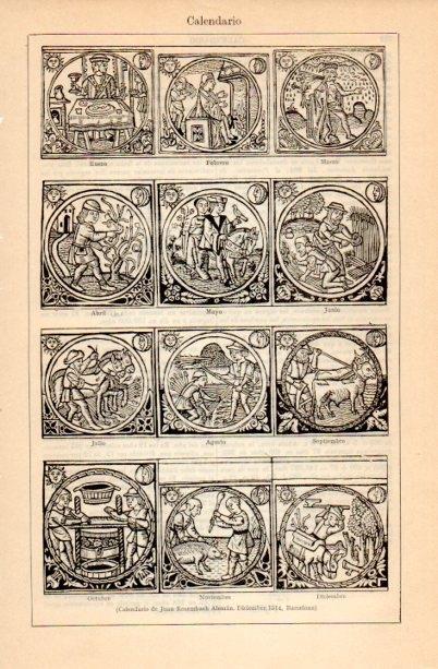 LAMINA V16765: Calendario de Juan Rosembach de 1514