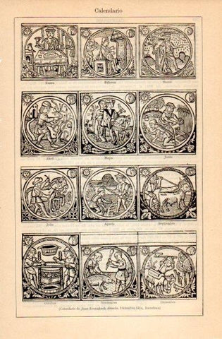 LAMINA V16765: Calendario de Juan Rosembach de 1514