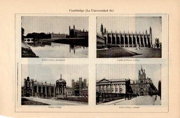 LAMINA V16808: Vistas de la Universidad de Cambridge