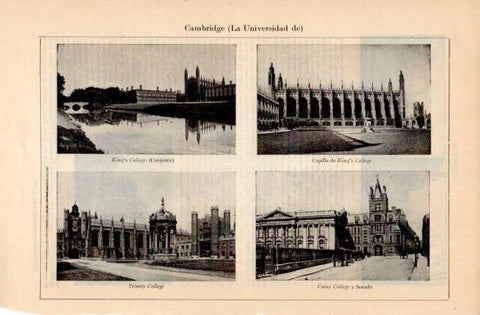 LAMINA V16808: Vistas de la Universidad de Cambridge