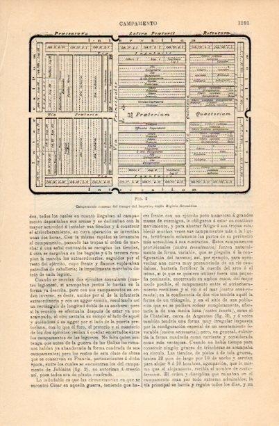 LAMINA V16817: Campamento romano del tiempo del Impero según Gromatico