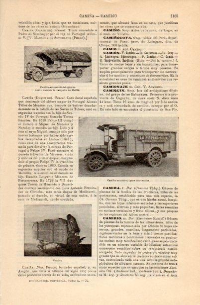 LAMINA V16813: Camion automovil para mercancias
