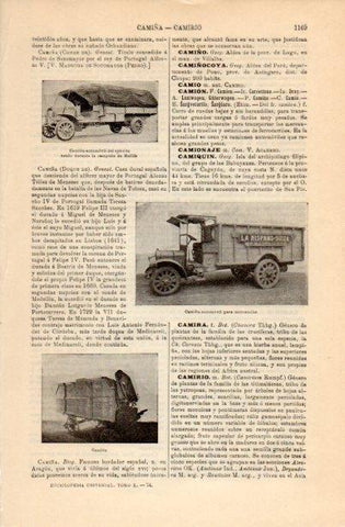 LAMINA V16813: Camion automovil para mercancias