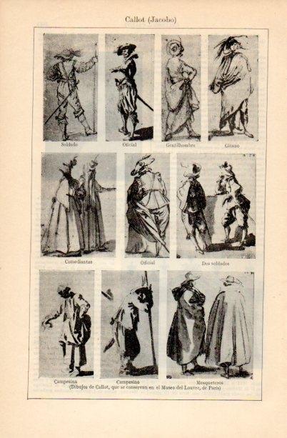 LAMINA V16794: Dibujos de Callot del Museo del Louvre